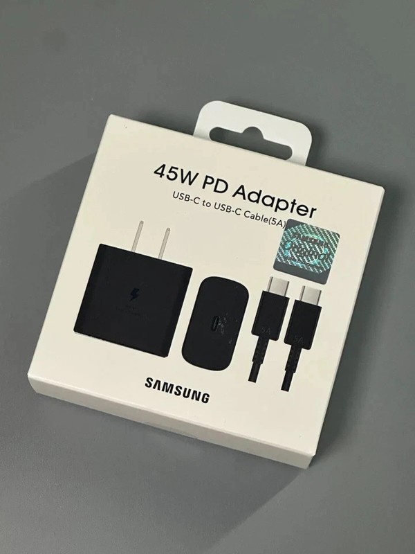 OEM Samsung 45W USB-C Super Fast Charging Wall Charger with Type-C Cable