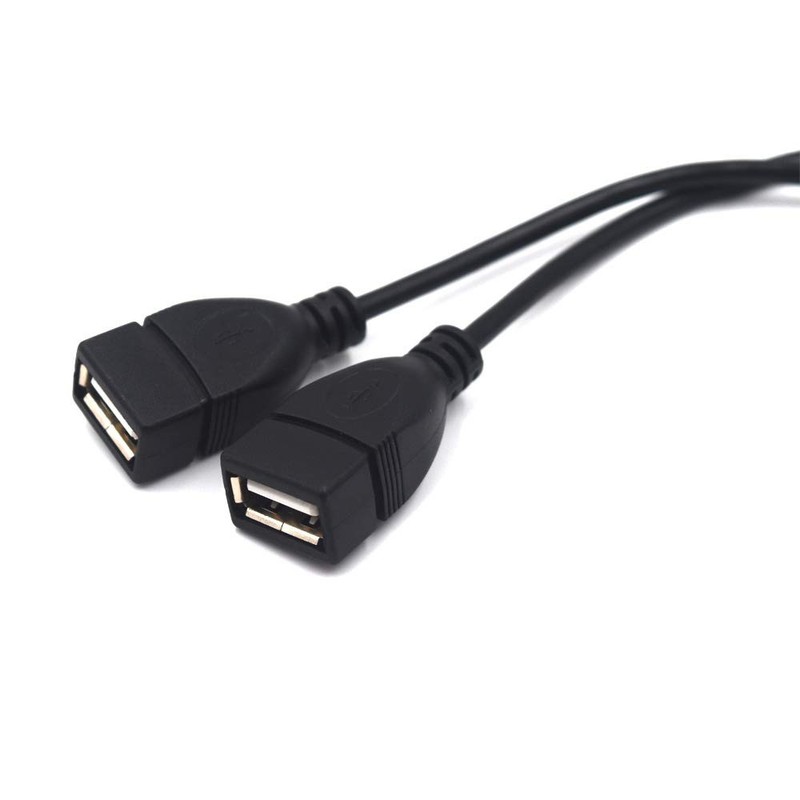 1 PCS 12 Inch Right Angle USB 2.0 Splitter Cable 1 Male To 2 Female HUB Cord gallery