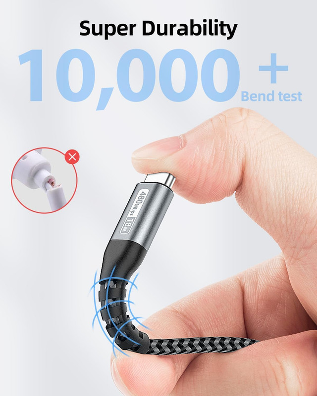 Long USB C Cable 15FT, 3A USB to USB Type C Cable Fast Charging USB 2.0 gallery