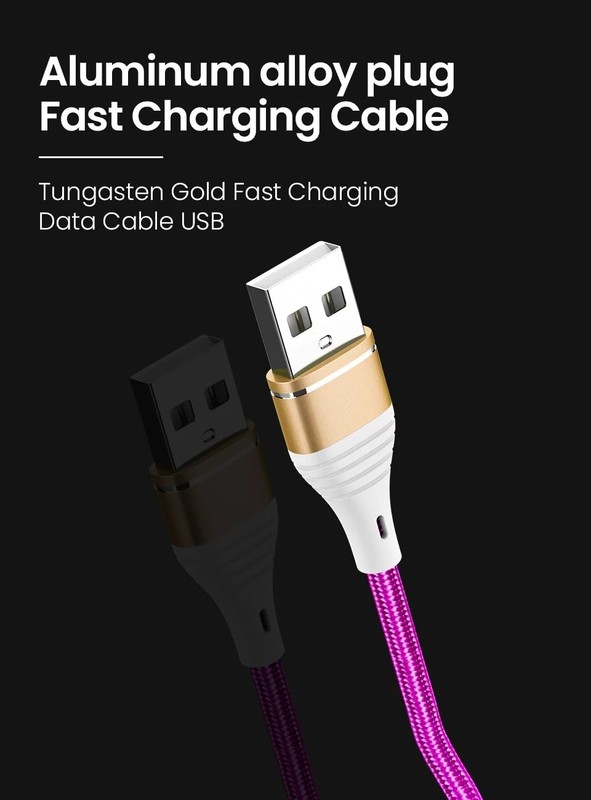 Rainbow Coiled Fast Charging Cable,USB Spring Retractable Charger Cable for C... gallery