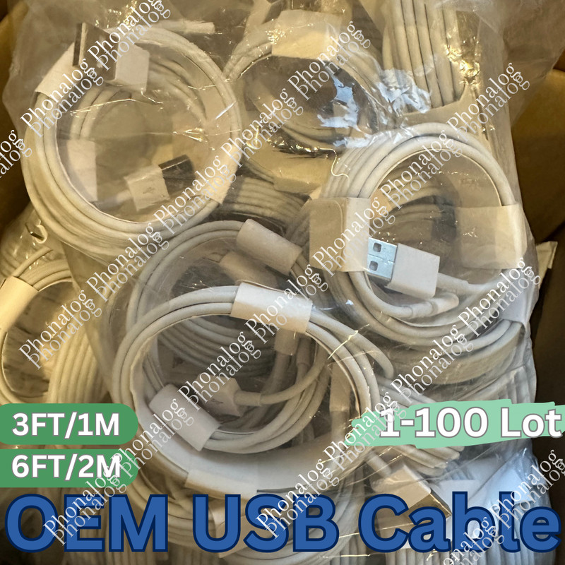 100X Wholesale Lot USB Cable 3/6Ft For Apple iPhone 14 13 12 11 8 7 Charger Cord