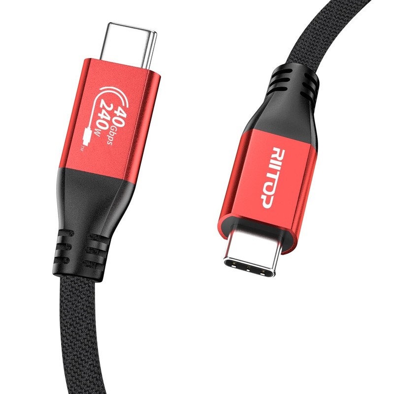 USB 4 Cable (3.3FT, 240W), 8K HD Display, 40 Gbps Data Transfer, Thunderbolt 4/3