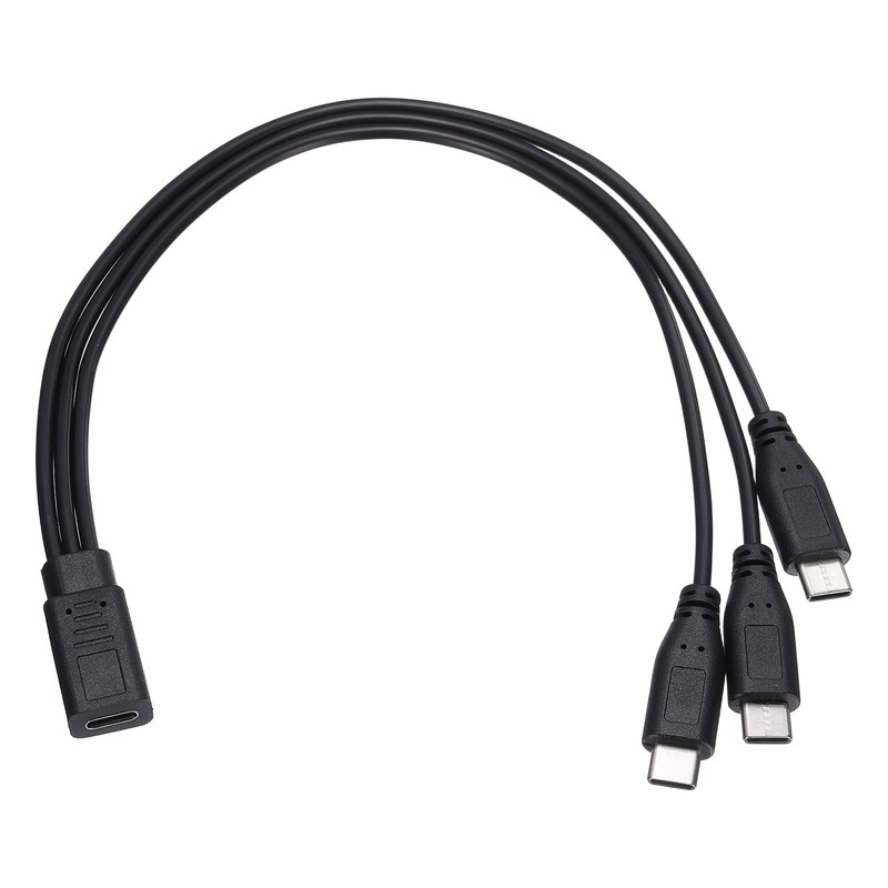 Type C Female to Type C Male 3 in 1 Splitter 11.8″
