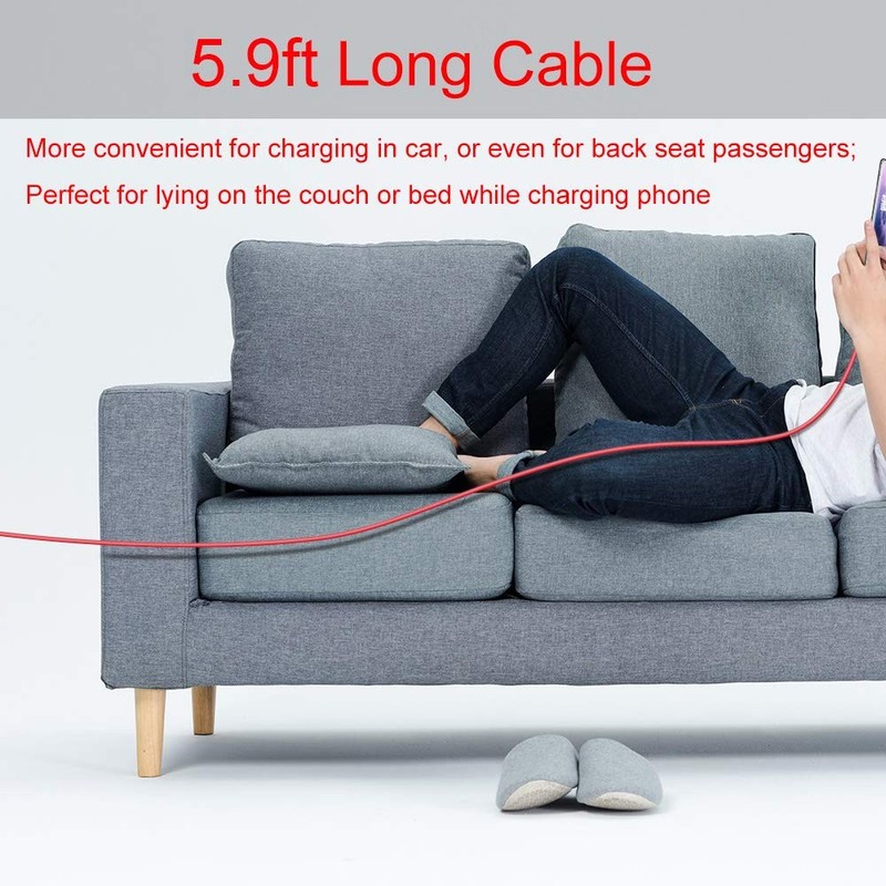 6FT 2-Pack USB Type C Cable for OnePlus 8 Pro, 80W 65W for Supervooc/Warp/Das... gallery