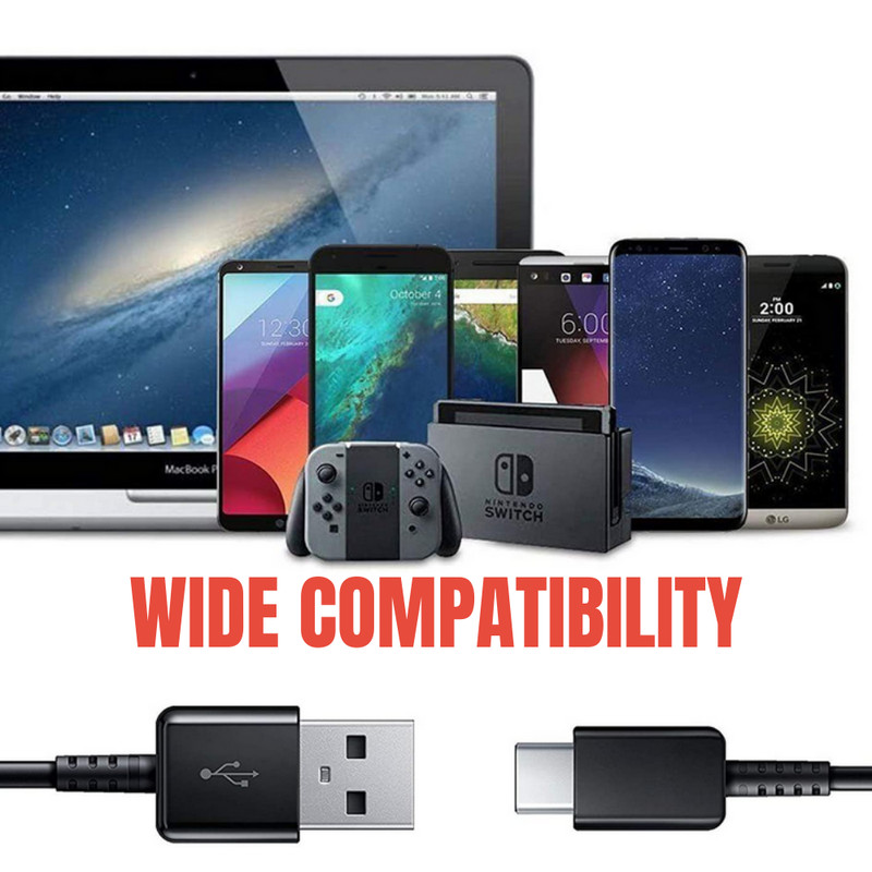 5Pack USB C Cable Lot Fast Charging Cord For Samsung Android Charger Type C Cord gallery