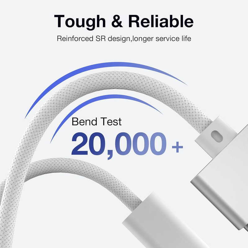 Magnetic 3 Cable USB-C 6.6FT Compatible with M5/M4/M3/M2 Macbook Air Pro Charger gallery