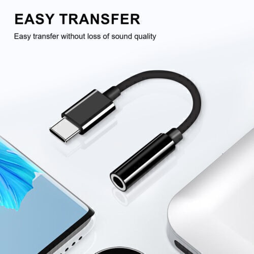 For Samsung Galaxy S24 S22 USB C Cable to 3.5mm Aux Jack Earphone Dongle Adapter gallery
