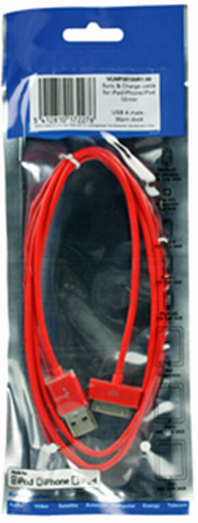 USB Sync Cable / Charger for APPLE iPod /iPhone /iPad ( 1 m - Orange ) gallery