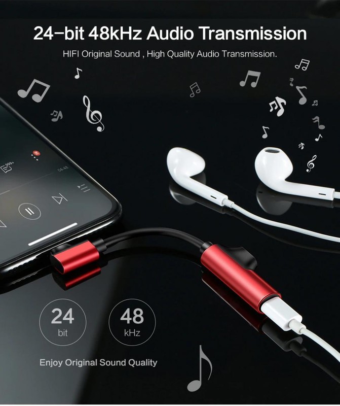 HEADPHONE ADAPTER EARPHONE JACK CHARGER PORT SPLITTER MIC for PHONES & TABLETS gallery
