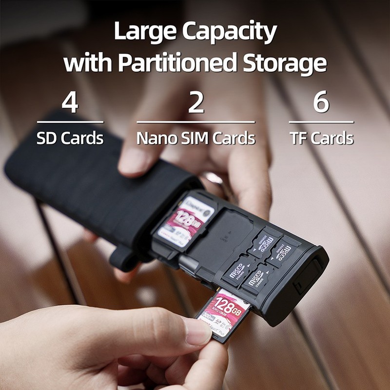Multifunctional Card Case Card Reader SD / TF Card Organizer Fast Transfer Speed gallery