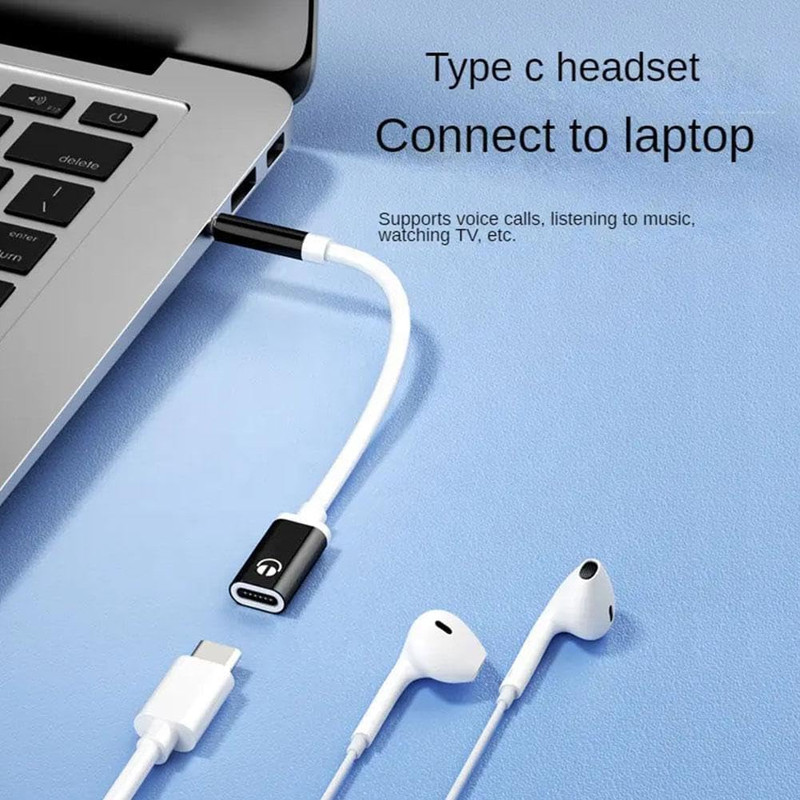 3.5Mm Male to USB C Female Audio Adapter, Only Analog Audio Aux Jack Cable for gallery