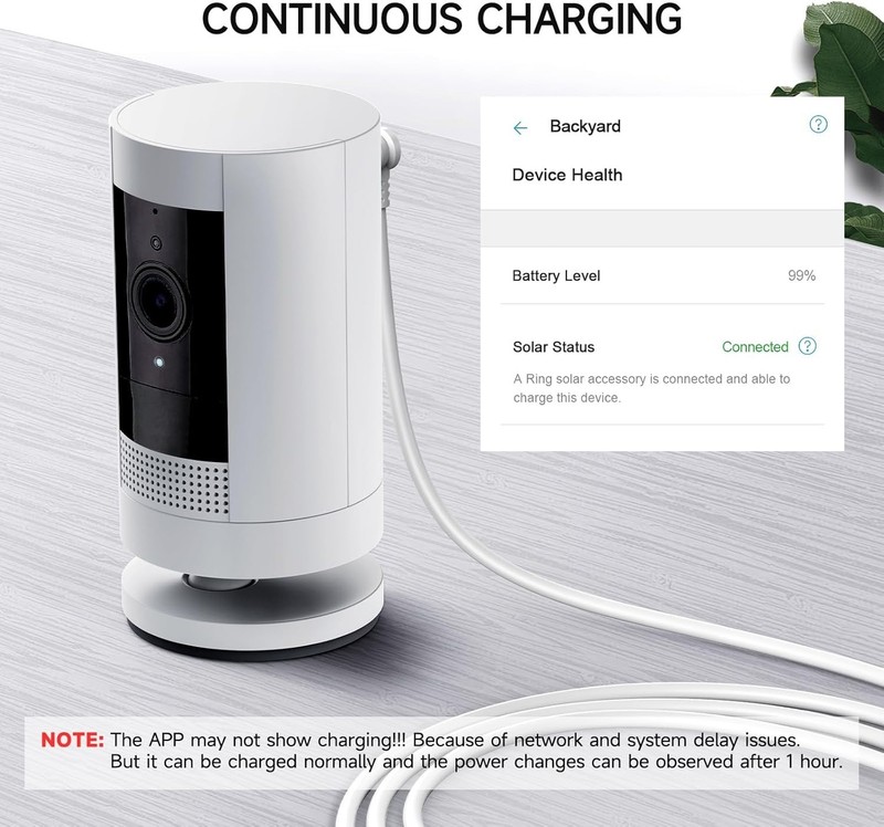 Weatherproof 8m DC Power Adapter for Ring Stick Up Cam - Safe Charging Essential gallery