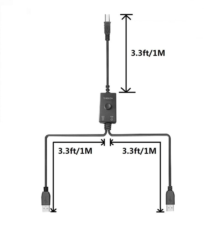 Printer Cable Splitter 2 in 1 Out,Prlnter Splitter for Two Computers,Suitable... gallery