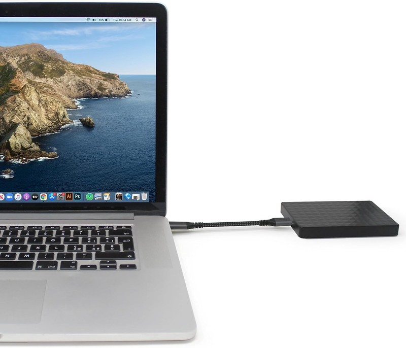 6-Inch Extra Short USB4 Cable - 40Gbps Supports 100W (20V, 5A) Charging - Compat gallery