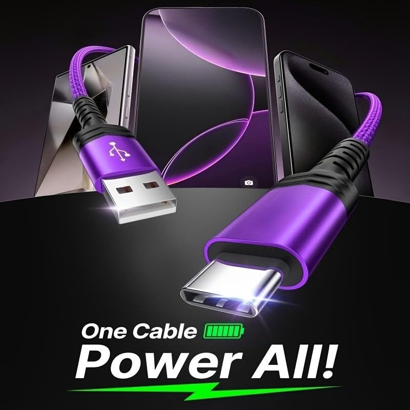 USB C Cable Fast Charging 3.3ft/6.6ft Nylon Braided, Type C Charger Cord Data Sy gallery