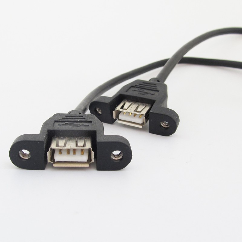 5pcs 50cm 2 Port USB A Female to Internal 2x5 way 9 Pin Header Adapter Cable gallery
