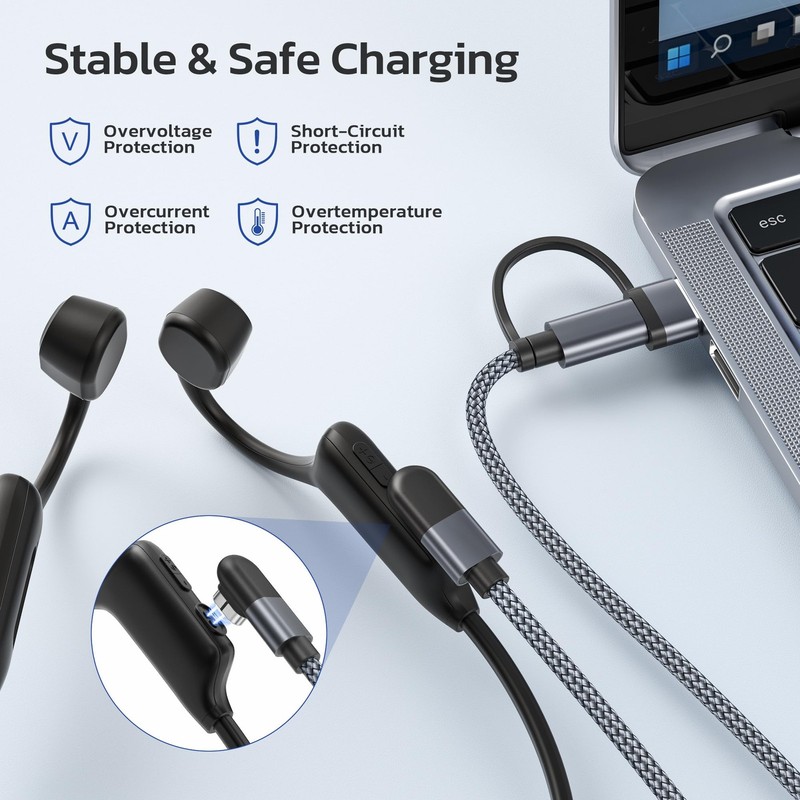 2in1 USB C Charging Cable for Shokz 4FT 2Pack,AfterShokz Headphone Charger,US... gallery