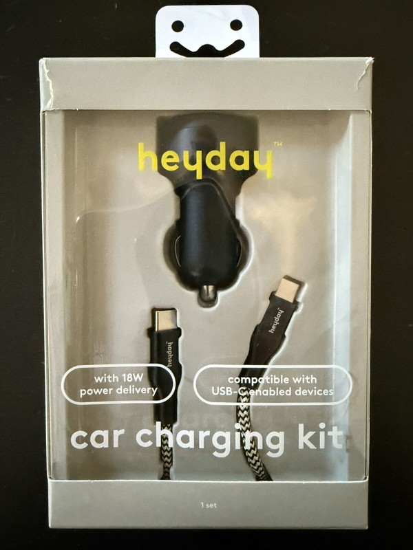 heyday FAST [PD] CAR CHARGING KIT~USB-C & USB-A +6FT USB-C Braided Cable gallery