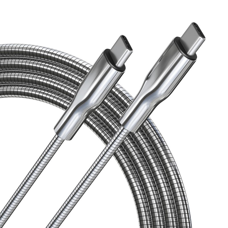 Metal Braided USB to USB Cable 6ft, 60W PD Fast Charging & Data Sync Chew Pro…
