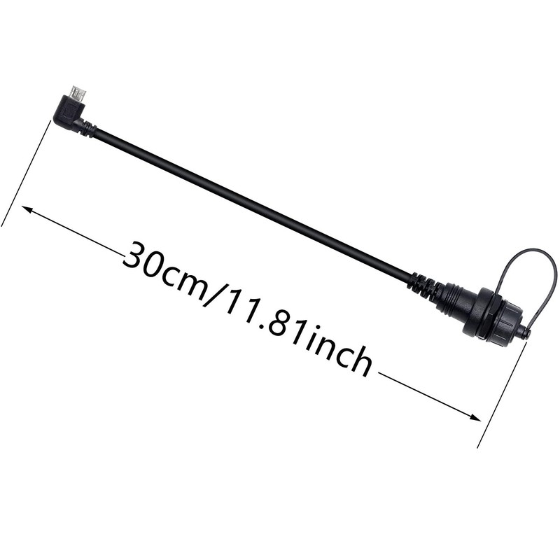 Right Angle Micro USB Mount Extension Dash Flush Dashboard Cable Car Motorcycle gallery
