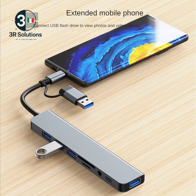 USB 3.0 Type C Adapter Docking Ststation USB 2.0 Port SD TF Card Reader gallery