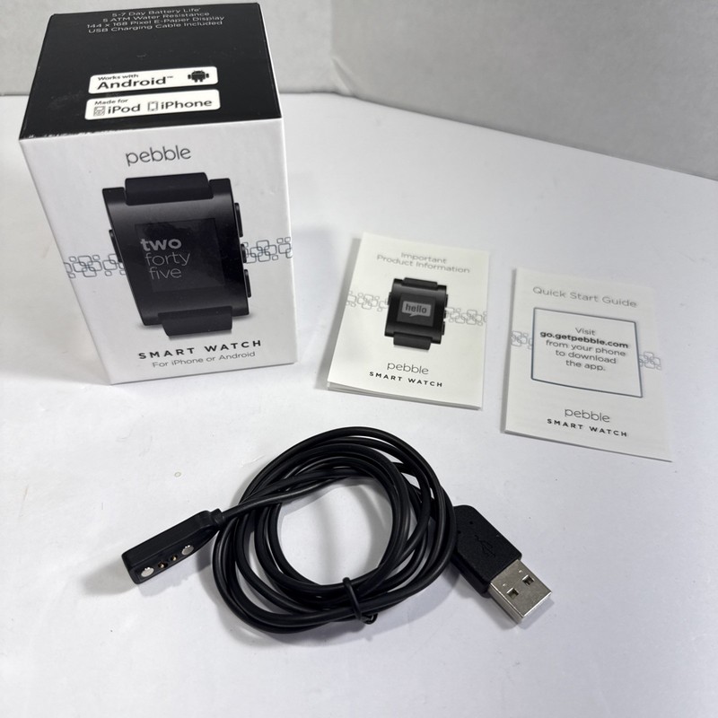 USB Male Charging Cord Wristwatch Cable for Pebble 1 Smart Watch W/Empty Box
