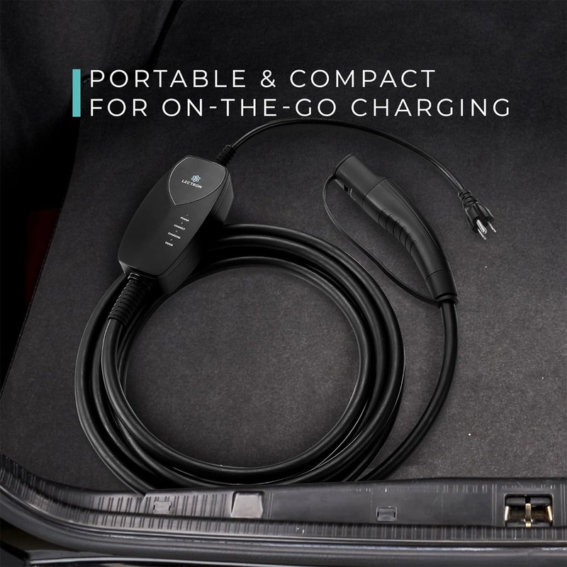 Lectron Level 1 Tesla EV Charger WiFi App 12A 120V NEMA 5-15 16ft Fits All Tesla gallery