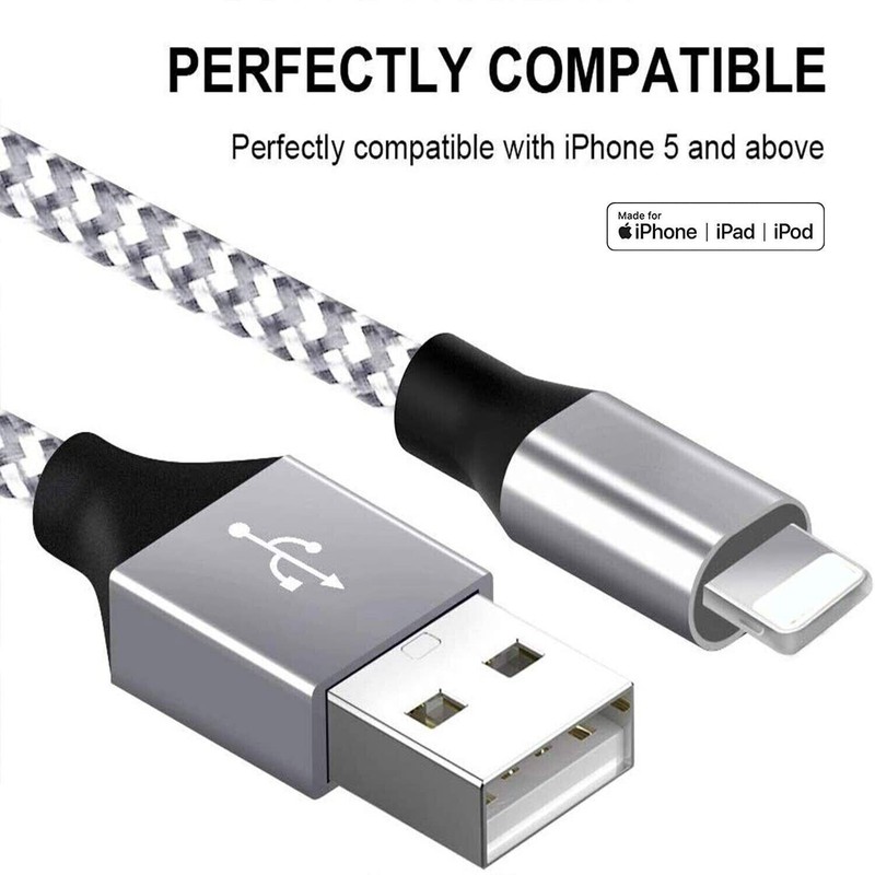 5-Pack Fast Charger Cable Heavy Duty For iPhone 14 13 12 11 XR 8 7 Charging Cord gallery