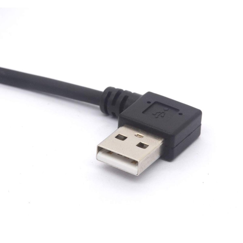 1 PC Coiled USB C Cable Right Angle USB 2.0 To USB C Extension 90 Degree Lead gallery