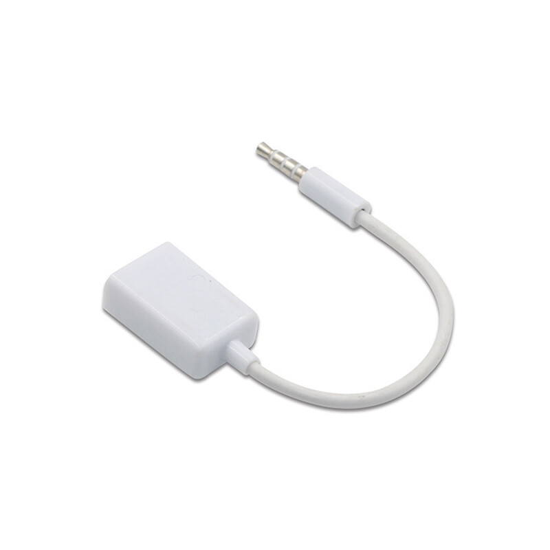 3.5mm Male Audio AUX Jack to USB 2.0 Type A Female OTG Converter Adapter Cable ~ gallery