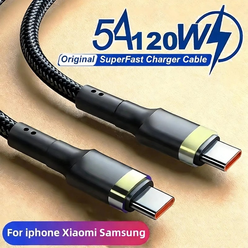120W USB C to USB C Fast Charging Cable PD Quick Charge Cord