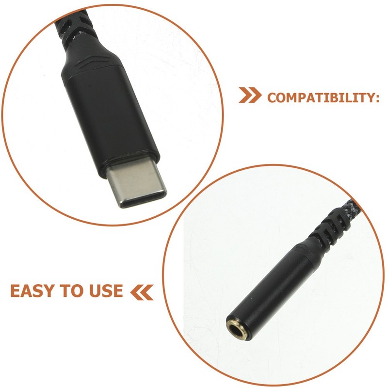 Metal Type-C Headphone Adapter Portable Audio Converter with Clear Sound gallery