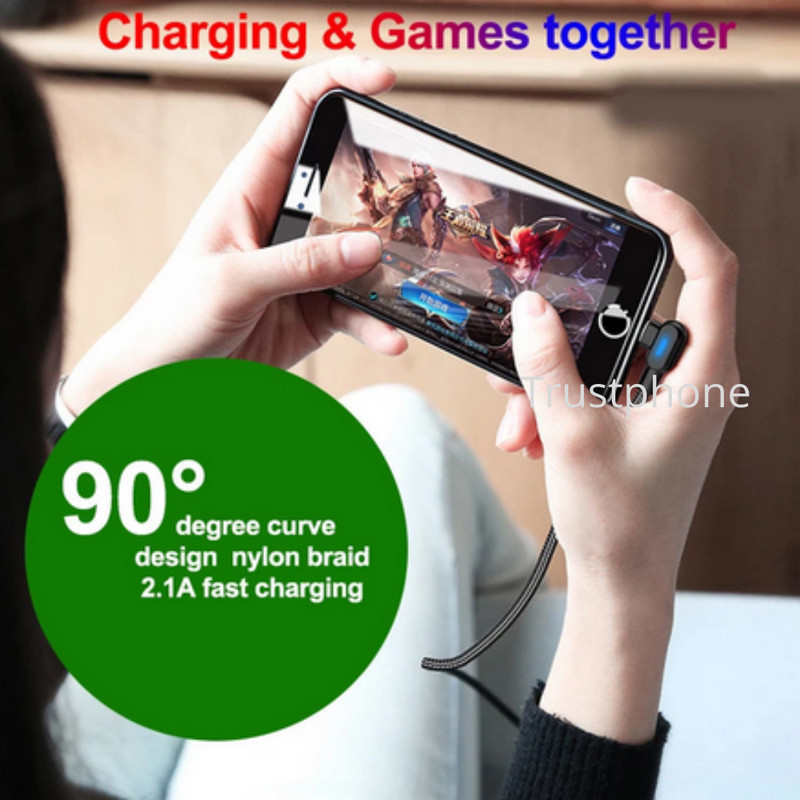 3X 6FT 90 Degree USB Cable Fast Charger Cord for iPhone XR 11 12 13 Pro 8 7 6s gallery