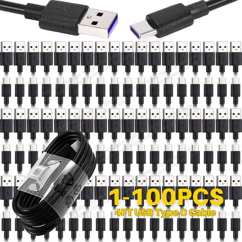 4FT USB C Type-C Fast Charger Cable for Samsung Galaxy S20 S21 S22 S23 Ultra lot