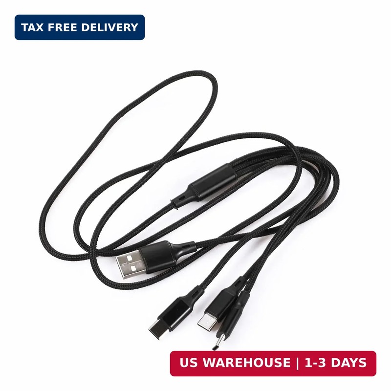Cutwif Multi Charging Cable, 4ft 2Pack USB C Splitter Cable, 3 in 1 Charging Cor gallery