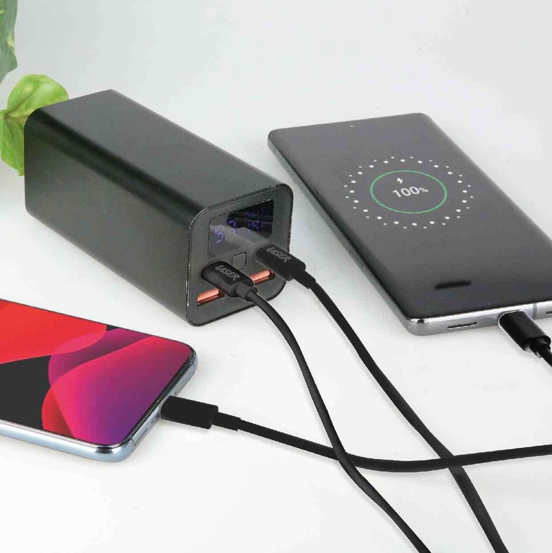 Laser 60W USB-C Fast Charging Cable Black Dual Pack 2m gallery