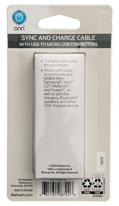 Sync and Charge Cable with USB to Micro-USB Connectors - Blue Color gallery