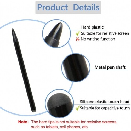 for iPhone iPad Pen Capacitive and Resistive Stylus Touch Compact Lightweight gallery