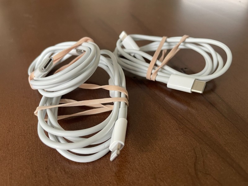 USB-C to iPhone Charging Cable – Lot of 3 – 3 ft – White