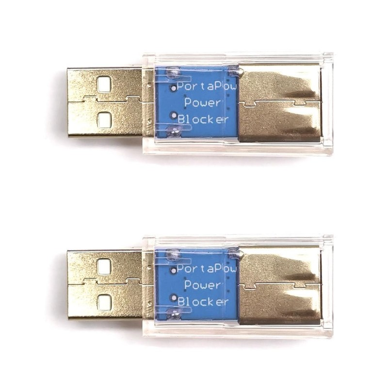 USB Power Blocker – Stops Charging, Allows Data (Twin Pack)
