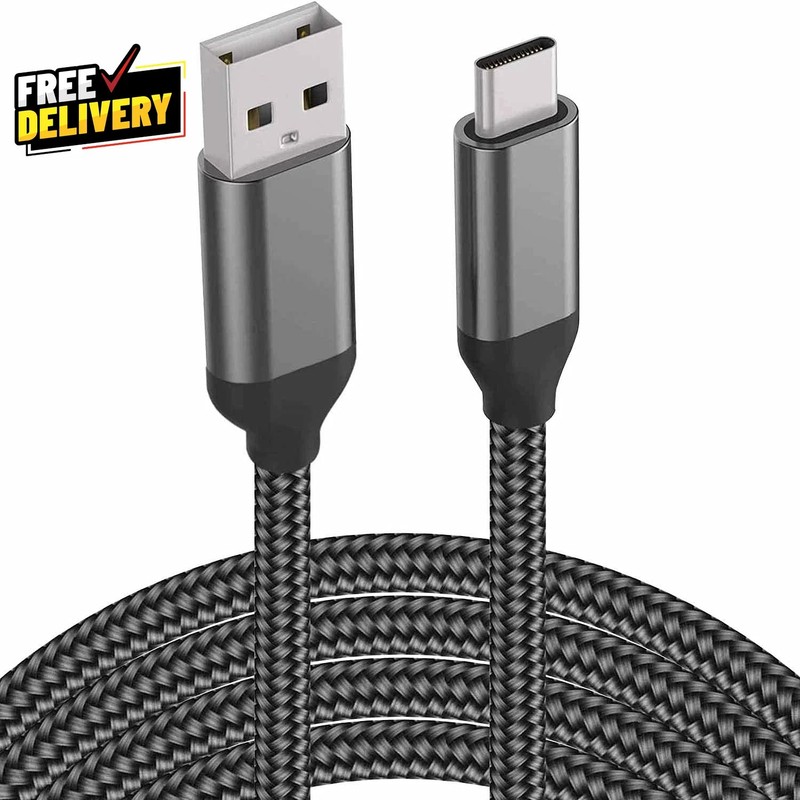 15FT USB Type C Charger Cable Extra Long Nylon Fast Charging Cord for Samsung…
