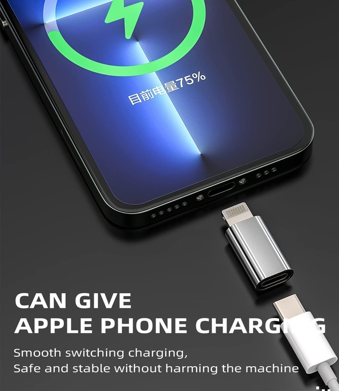 USB C Female to Lightning Male Adapter 3 Pack, Apple MFi Certified, Compatible w gallery