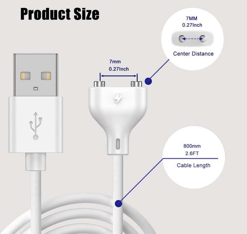 Magnetic Charger Replacement USB DC Cable Charging Cord ((7Mm/0.27In)) gallery