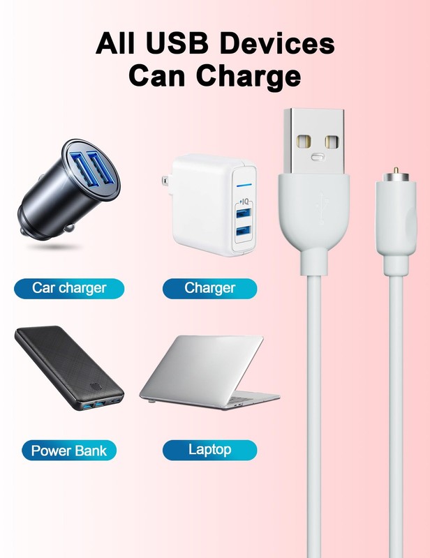 Magnetic USB Charger Cable Replacement DC Charging Cord(2.6Ft/0.8M) gallery