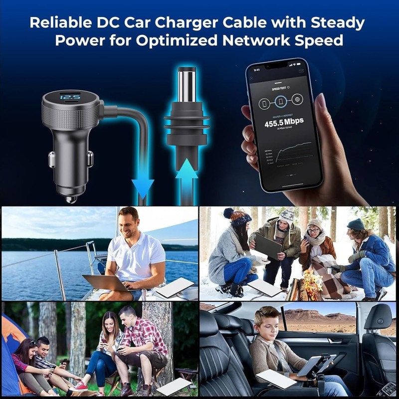 16.4FT 3in1 Starlink Mini Car Charger DC Power Cable+ Cigarette Lighter Adapter gallery