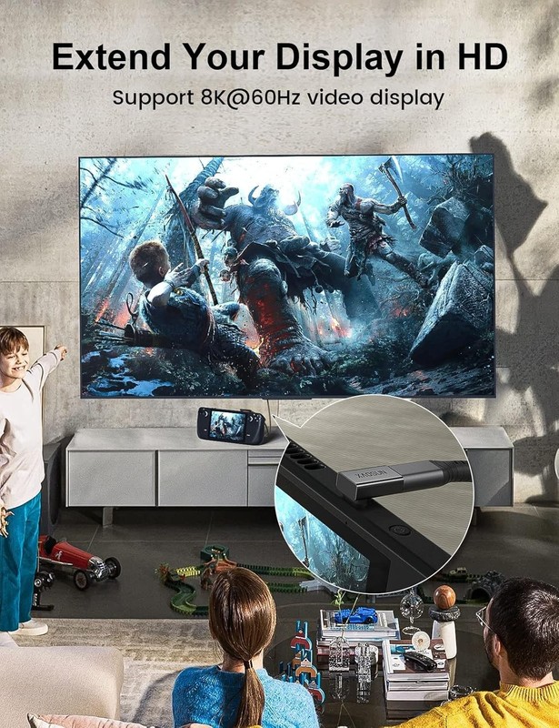 Versatile USB C Right Angle Adapter - 40Gbps Transmission & 8K Output gallery