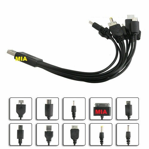 7-PACK MINI MICRO 10 IN 1 UNIVERSAL MOBILE PHONE/MP3 USB DATA CHARGER CABLE gallery