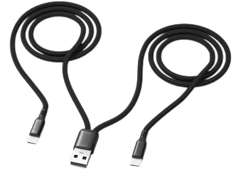 USB 2.0 Type-A Male 2 In 1 Double Type C Cable DC 5V 2.5A For Type-c 2 in 1 Char gallery