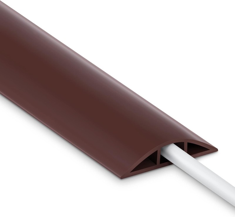 4FT Cord Cover Floor, Extension Brown Hider Power Cable