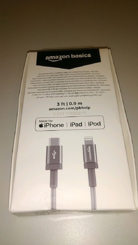 Amazon Basics Fast Charging USB-C to Charger Cable Gray Nylon Braided gallery